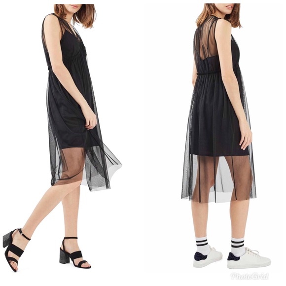Topshop Tulle Midi Dress - Picture 6 of 6